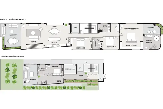 Apartment 1 Floor Plans