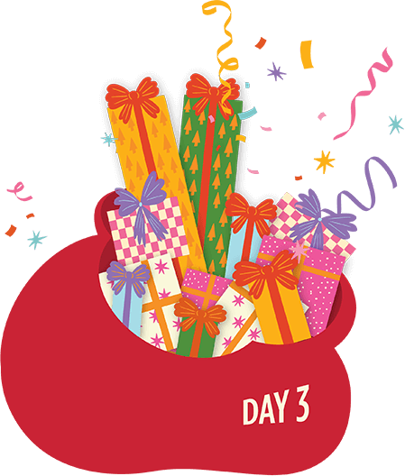 Click to reveal the Day 3 Prize Pack!