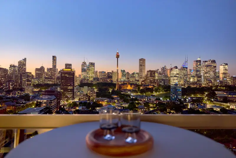 Balcony View at Dusk